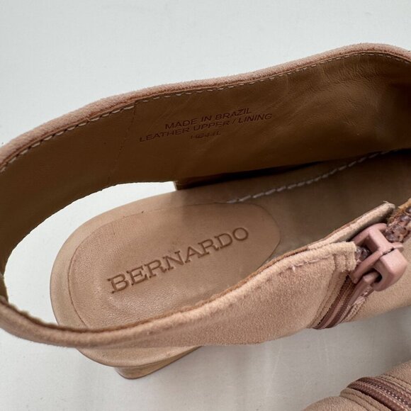 Bernardo Leather or Suede Heeled Sandals - Lizzie Woman’s tan nude size 7.5 - Picture 5 of 7